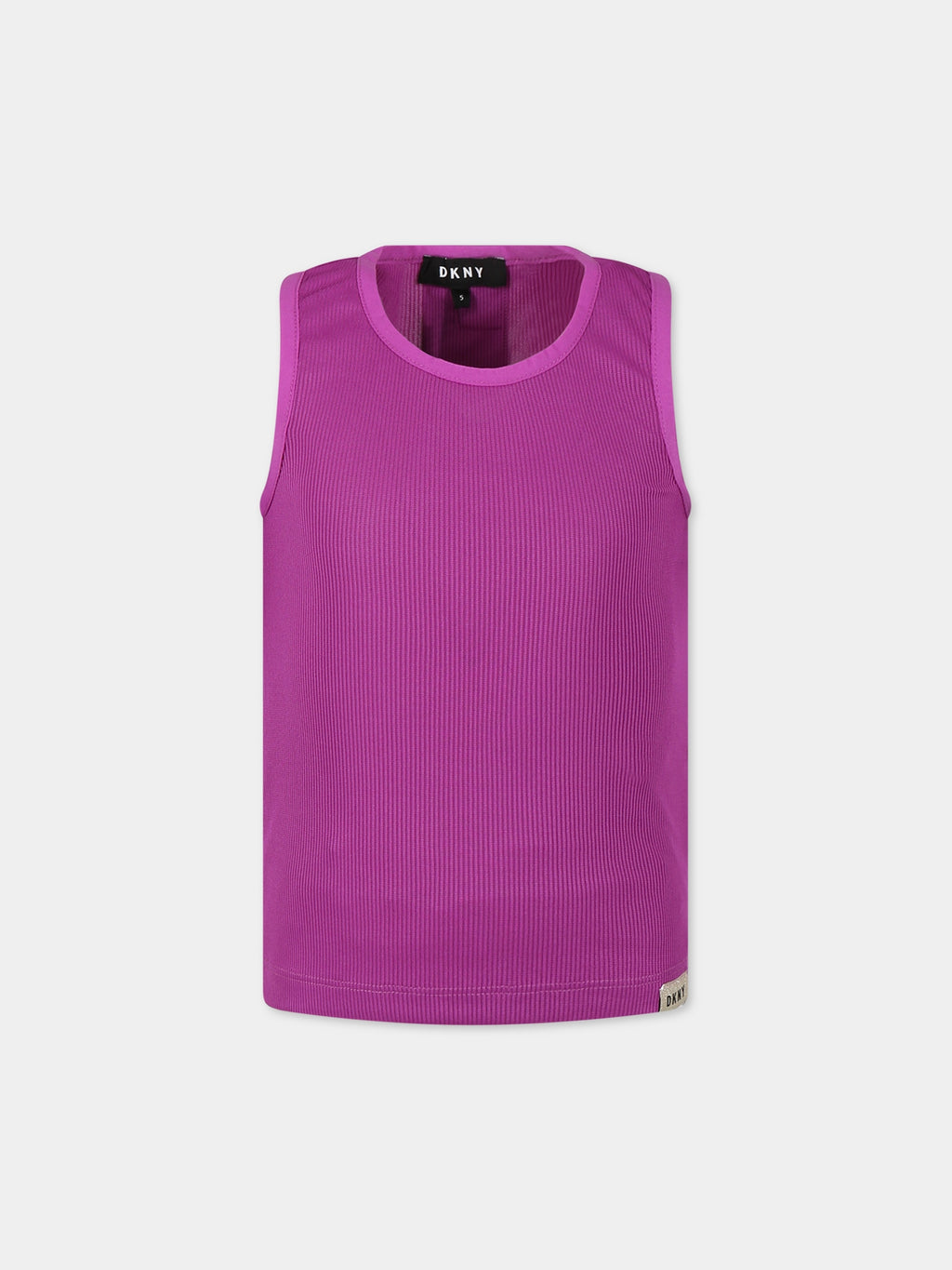 Purple tank top for girl with logo